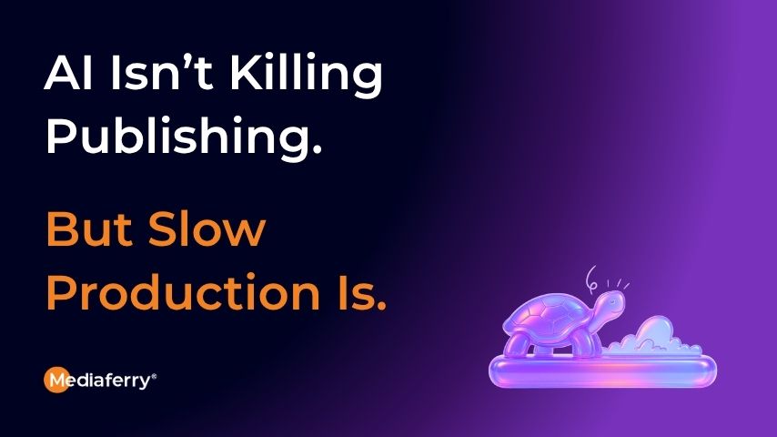 a poster saying how creative automation can save the dying print publishing industry